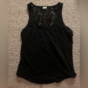 Express Black Lace Back Tank Top